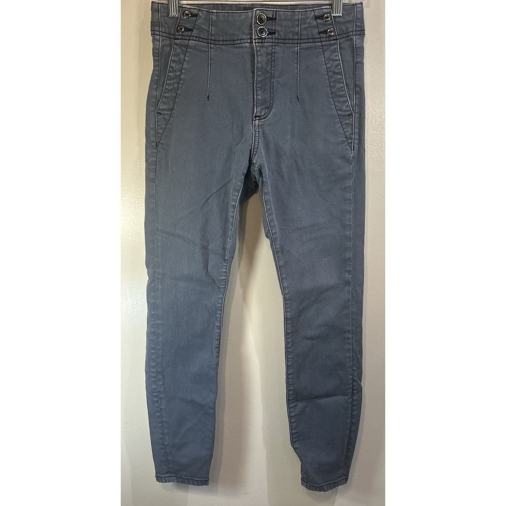 Anthropologie Pilcro High Rise Darted Skinny Jeans‎ Denim Gray Women's Size 26